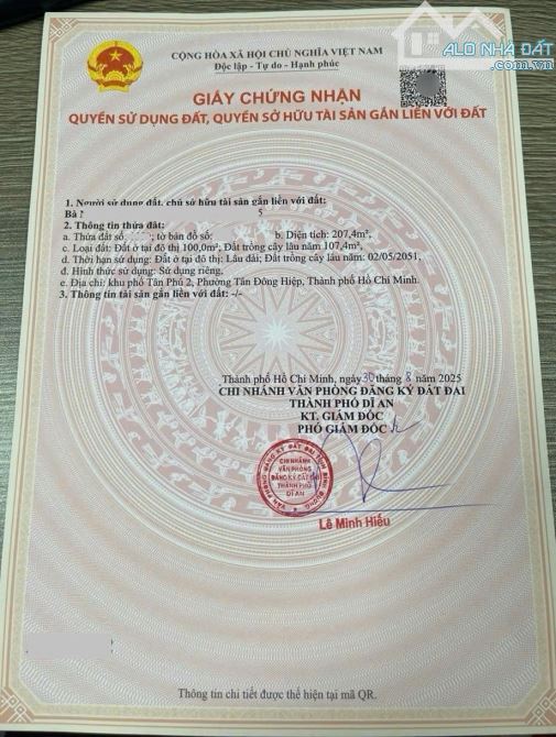 Đất gần chợ Tân Bình, phường Tân Bình, TP Dĩ An - 5