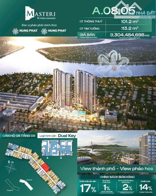 Căn cuối cùng ngắm pháo hoa Masteri Đà Nẵng, giá 4.45 tỷ full giá view sông Hàn - 5