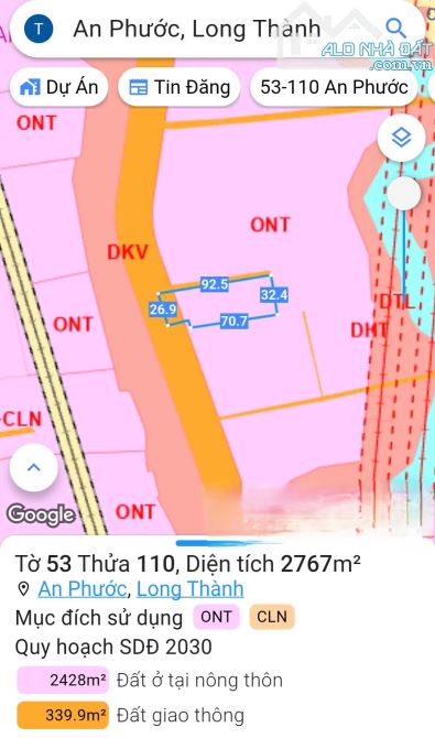 🔥 BÁN ĐẤT 2.767m² CÓ 100 THỔ - TẠI AN PHƯỚC, LONG THÀNH – GIÁ 13 TỶ 🔥 - 5