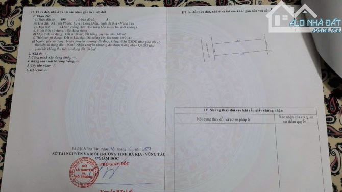 LÊN CĂN NHÀ VƯỜN 442M VIEW NÚI  XÃ LONG ĐIỀN - TP HCM  📐Dt 10x44-442m sẵn 100m thổ cư  🏡 - 5
