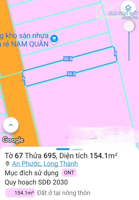 📌 BÁN ĐẤT ĐẸP 154M– KHU BÀU CÁ, FULL THỔ CƯ, GIÁ: 3 TỈ 7, AN PHƯỚC, LONG THÀNH - 6