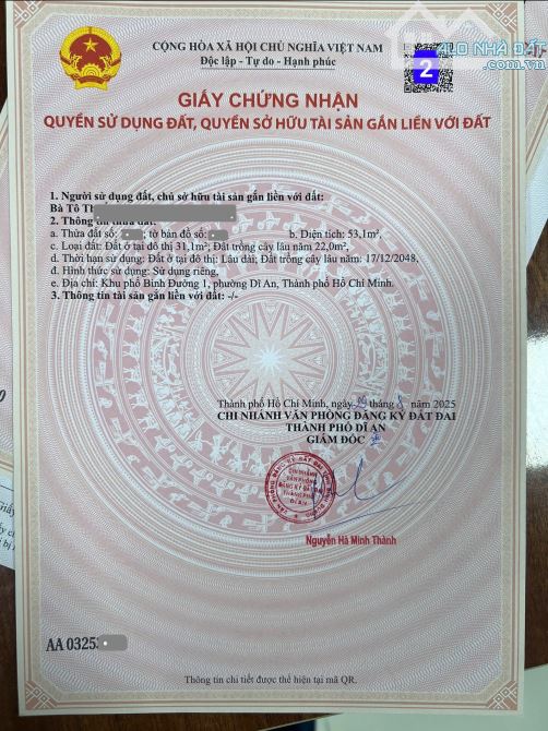 Bán 4 lô đất cách Thủ Đức 100 bước chân, p.An Bình, Tp.Dĩ An chỉ từ 2,75 tỷ TL M7482 - 9