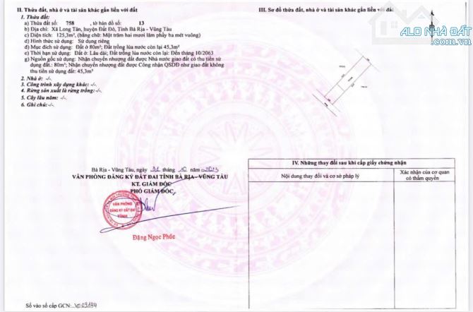 Bán đất tại Bà Rịa Vũng Tàu, giá 500 triệu