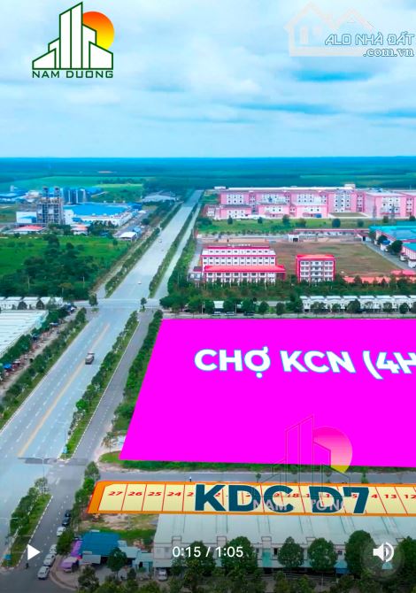 Bán 300m đất Ở Đô thị đường D7 full thổ cư, Khu công nghiệp Bàu bàng - 4