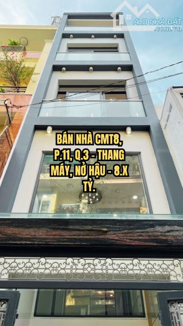 🏠 BÁN NHÀ CMT8, P.11, Q.3 - THANG MÁY, NỞ HẬU - 8.X TỶ.