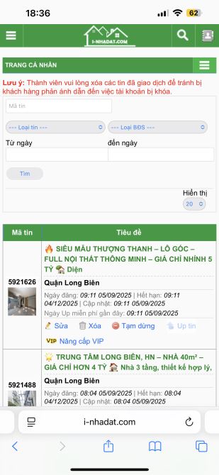 BÁN NHÀ MỚI TOANH – TRUNG TÂM THƯỢNG THANH, LONG BIÊN, HN 🏡 Diện tích 56m², xây 5 tầng