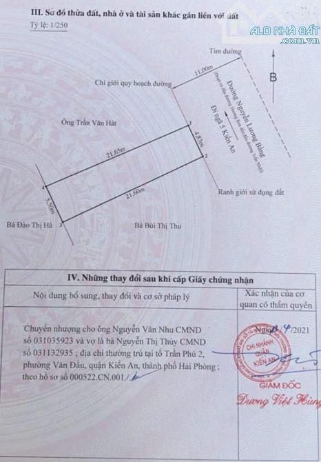 Bán đất mặt đường Nguyễn Lương Bằng, Phù Liễn, Kiến An, Hải Phòng