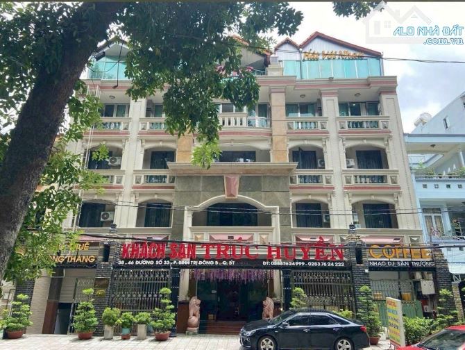 Bán khách sạn MT Khu Tên Lửa, Bình Tân, 20x20m, 7 tầng, Giá 63 Tỷ