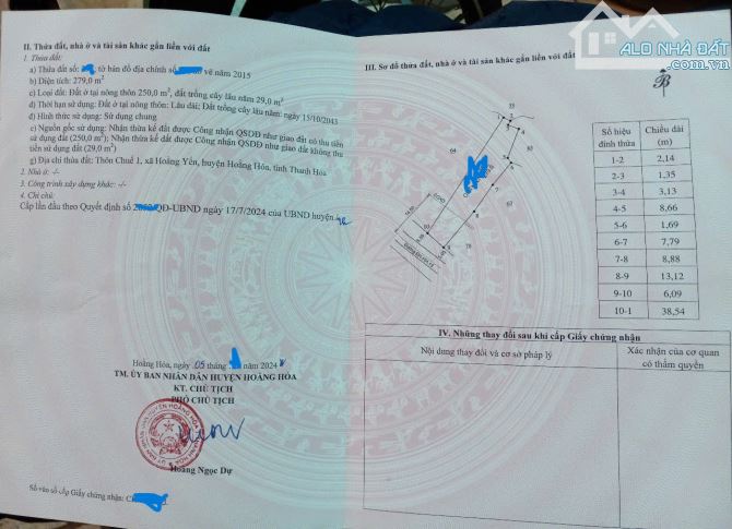 Cơ hội vàng - Lô đất Kim Cương tại Hoằng Yến, Hoằng Hóa, Thanh Hóa