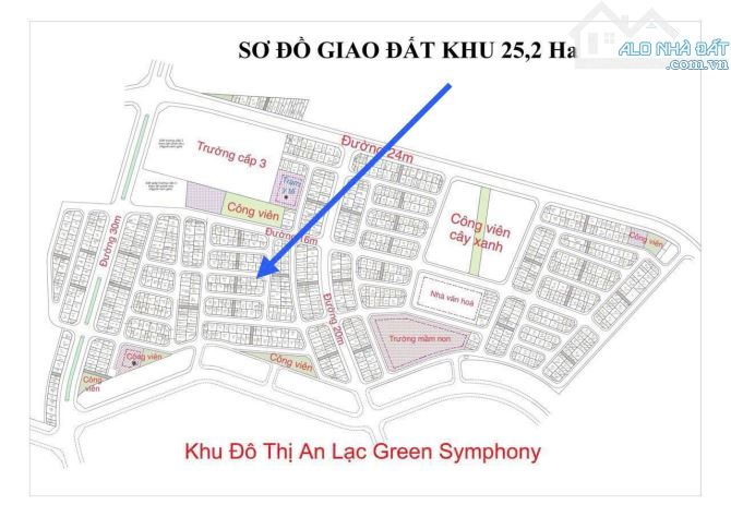 Bá,n Đất Vân Canh - Hoài Đức, 109.2m². Mặt Tiền 9.51m. Đường 11m có vỉa hè gần công viên.