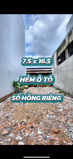 BÁN ĐẤT HẺM 5M NGANG 7.5M, GẦN KHU CHẾ XUẤT, QUẬN 7, 122M2, 75 Tr/M2