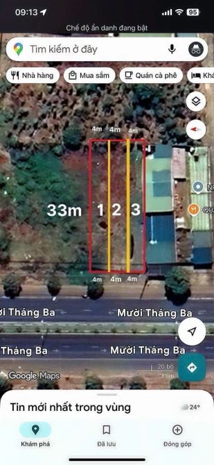 03 LÔ LIỀN KỀ MẶT TIỀN ĐƯỜNG 30/4 - GẦN SIÊU THỊ GO: 4x33m/mỗi lô - SỔ HỒNG RIÊNG - 1