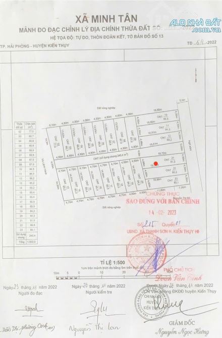 Bán đất Minh Tân - Kiến Thụy - Hải Phòng - 1