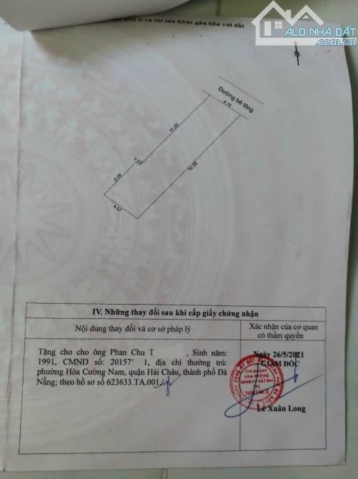 📌📌📌LÀM VIỆC TRỰC TIẾP GIÁ TỐT !!! bán lô đất kiệt Hòa Thọ Tây kiệt trường sơn - 1