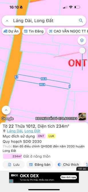 BÁN ĐẤT 3 LÔ LIÊN KỀ XÃ LÁNG DÀI GẦN HỒ TRÀM- NAY LÀ XÃ ĐẤT ĐỎ - TP HCM 🌈DT 234m2 -100tc - 2