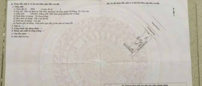 🌟🌟🌟Bán nền đẹp số 51B1, đường B1, KDC Tân Phú, Cái Răng, TP. Cần Thơ (Nền giáp HKT) - 2