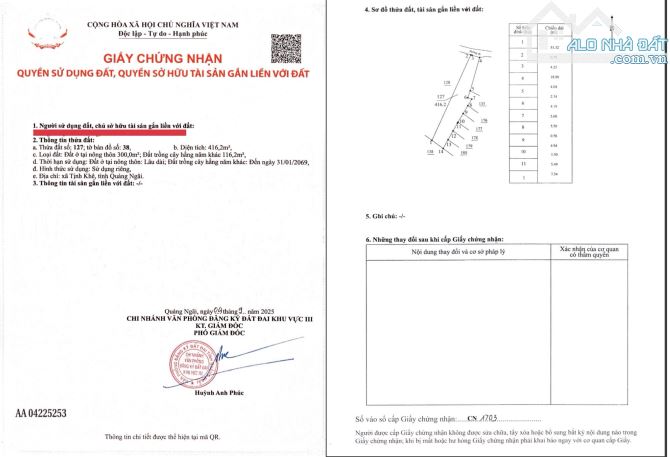 BÁN ĐẤT VƯỜN TỊNH KHÊ 416M² CÓ 300M THỔ CƯ NGAY RỪNG DỪA – CHỈ 1.85 TỶ – CÁCH BIỂN 1.3KM - 2
