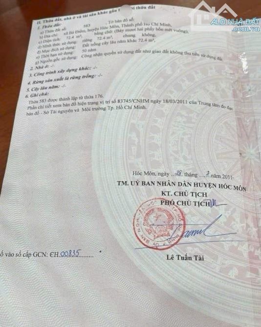 Cần bán nhà cấp 4 ở Bà Điểm Hóc Môn 4x18 ( 72m2 ) 860 TRIỆU Sổ hồng riêng sang tên ngay - 2