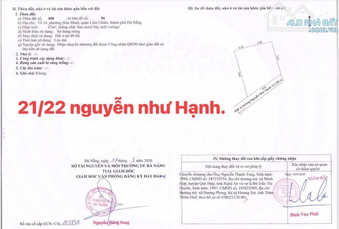 📌📌📌Làm việc trực tiếp!!! 🌺 Chào Bán lô Đất Kiệt 21 Nguyễn Như Hạnh giá rẻ 🌺 - 2