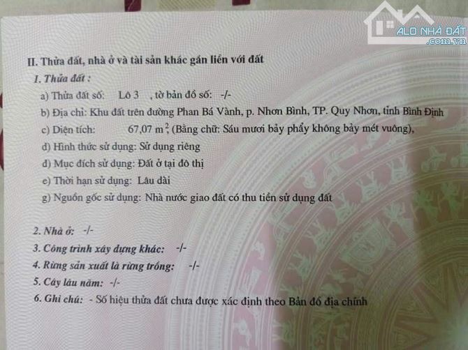 Bán đất nội bộ phan bá vành giá tốt - 2