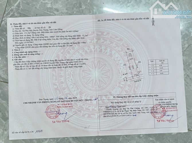 ✈️ Đất đầu tư gần Sân bay Quốc tế Liên Khương  📐 Diện tích: 6 x 25m - Đường bê tông 5m - 3