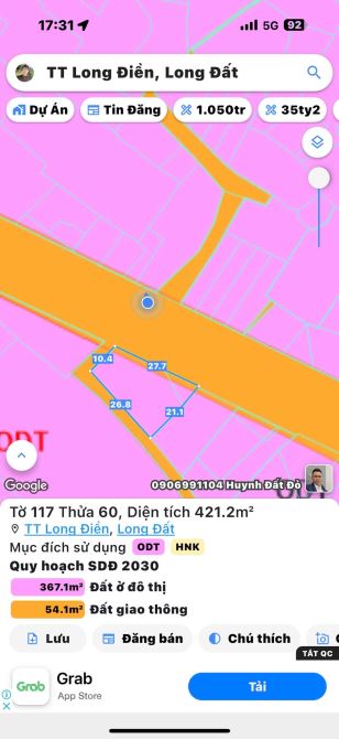 Lô Đất Mặt Tiền Đường Số 16  Thị Trấn Long Điền- H Long Đất- BRVT DT: 5x15 - 4