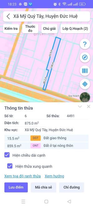 Bán đất 1075 m2 Mỹ Quý Tây, Đức Huệ, Long An, sổ hồng riêng 1.8 tỷ có thể thương lượng - 4