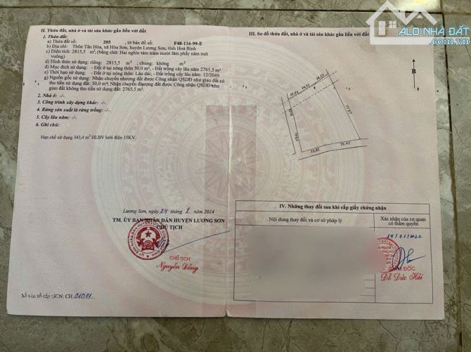 MÌNH CẦN BÁN ĐẤT LÔ GÓC 2 MẶT TIỀN – VỊ TRÍ LÝ TƯỞNG LÀM KHO XƯỞNG - HUYỆN LƯƠNG SƠN - - 4