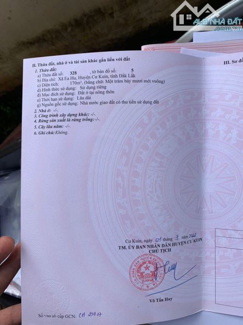 Bán đất mặt tiền đường nhựa Xã Eahu - cưkuin. - 4