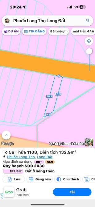 BÁN 2 LÔ ĐẤT MẶT TIỀN ĐƯỜNG NGUYỄN HUỆ – LONG ĐẤT, BRVT – GIÁ CHỈ 950 TRIỆU/LÔ - 5