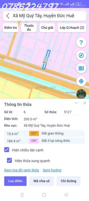 Bán đất 1075 m2 Mỹ Quý Tây, Đức Huệ, Long An, sổ hồng riêng 1.8 tỷ có thể thương lượng - 5