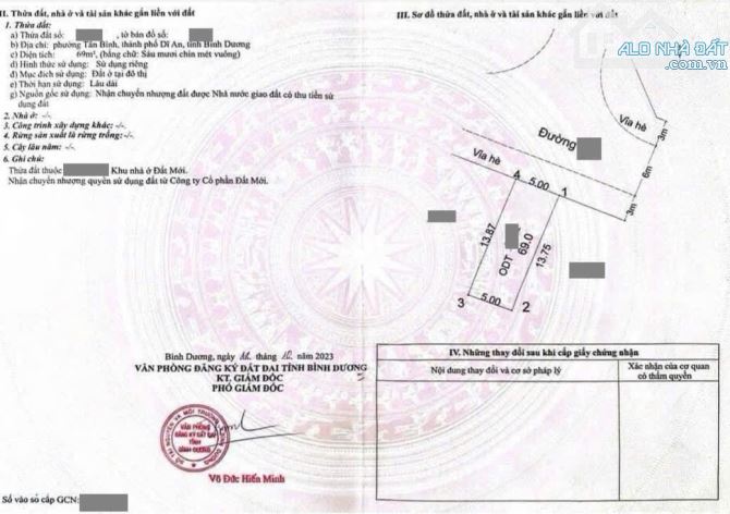 Đất KDC Đất Mới, gần ngã tư Chiêu Liêu, phường Tân Bình, TP Dĩ An. - 5