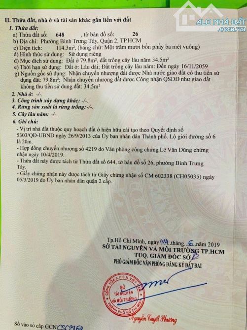 BÁN ĐẤT MẶT TIỀN đường ô tô Quận 2 đường nối Nguyễn Thị Định Đường 20M ngang 5M - 5