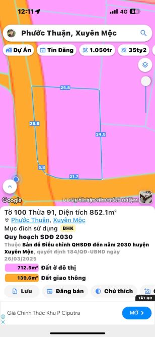 BÁN LÔ ĐẤT GÓC 2 MẶT TIỀN ĐƯỜNG NHỰA SIÊU ĐẸP – CÁCH BIỂN HỒ TRÀM CHỈ 3 PHÚT LÁI XE! - 6