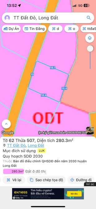 Bán đất sau trung tâm hành chính huyện Đất Đỏ .BRVT dân cư tiện ích , đi biển 10p - 7