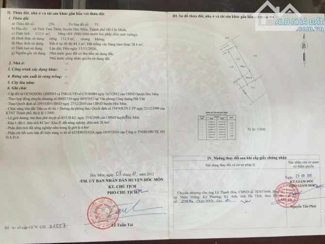 🌟 Chủ cần bán gấp – đất Thới Tam Thôn, Hóc Môn 110m2 – Giá chỉ 650 triệu 🌟
