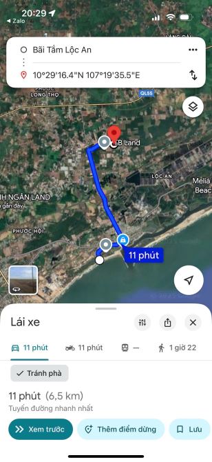 SIÊU RẺ-  ĐI BIỂN LỘC AN 5KM- NGAY KHU QH SÂN BAY VÀ SÂN GOLF HỒ TRÀM  🌈 DT 1000m2