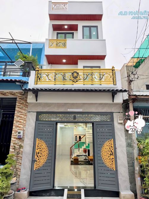 Quận Bình Tân-Nhà đẹp-Hẻm ô tô 6M-Giáp Tân Phú-Sát MT Gò Xoài-P.BHH A-52m2-4x13-3tầng-4PN