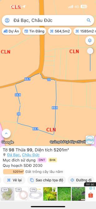Nhà vườn 5200m2-300tc gần TL52 BRVT giá chỉ 2,3tr/m2