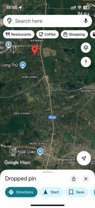 Bán lô đất đường xe hơi Quốc Lộ 56, Thị trấn Kim Long, Châu Đức, Vũng Tàu - TP. HCM