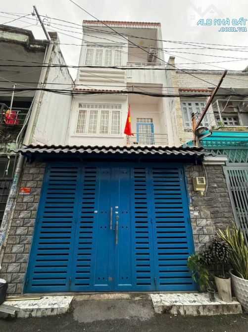 Bán gấp nhà 3 tầng,4x12,hẻm xe hơi thông sát bên chợ Thạch Đà, P.14,Gò Vấp