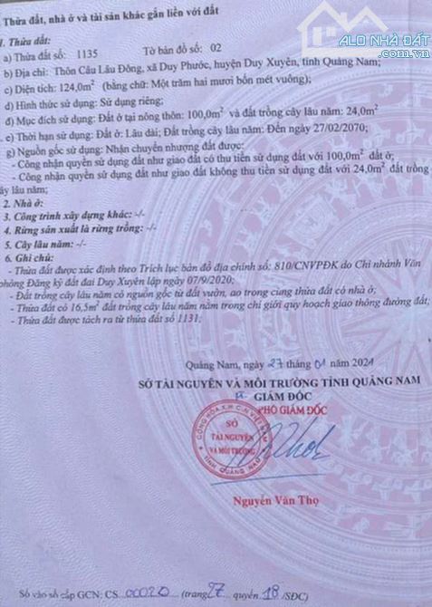 Bán đất vùng ven Hội An . ( Duy Phước - Duy Xuyên ) - 1