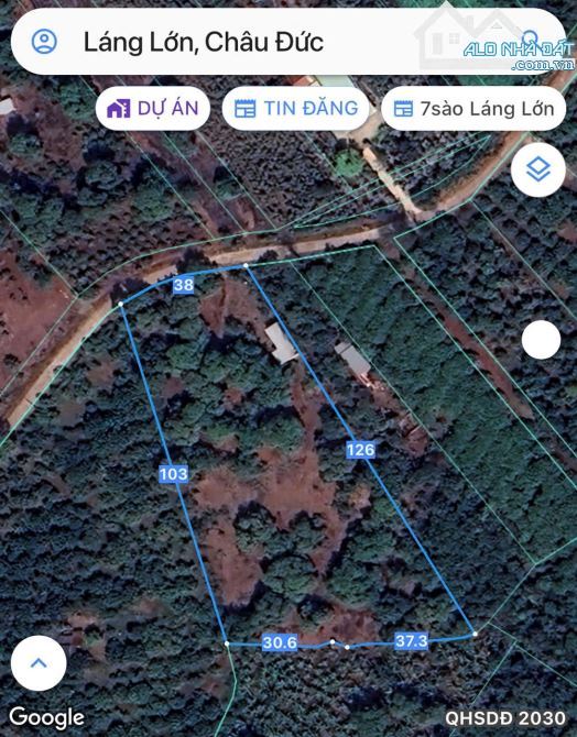 Bán khoảng 6 sào (6037m2) đất Láng Lớn, huyện Châu Đức, BRVT. - 1