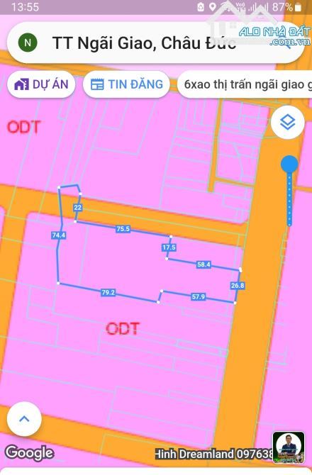 Bán đất quốc lộ 56 thị trấn ngãi giao 6000m2 150 thổ cư giá 60ty. - 1