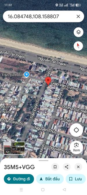 Đất 2 mặt tiền siêu đep. Đường 10m5 Trần Đình Trị, cách biển 100m. S= 256m2, giá 22.5 tỷ - 2