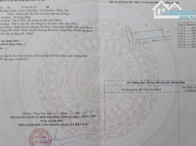 Cần tiền trả nợ Ngân Hàng Tôi cần bán lô góc 2 mặt tiền 9x38 giá 6,7 Triệu/m2 Sổ đỏ - 2