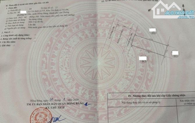 Bán lô đất 60m2 tuyến 3 khu phân lô Hồ Đá, Hồng Bàng, chỉ gần 3,2 tỷ - 2