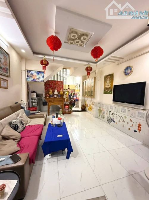 Bán gấp nhà 3 tầng,4x12,hẻm xe hơi thông sát bên chợ Thạch Đà, P.14,Gò Vấp - 2