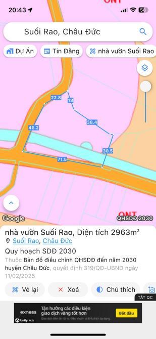 Căn nhà vườn chủ Ngộp Bạnk xã Xuân Sơn(Suối Rao cũ) - TP HCM Dt: 2216m2 thổ cư 100m - 3