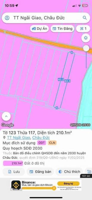 200 m2 - 60 Thổ Cư - Chỉ 950 Triệu  Trung Tâm TT Ngãi Giao- Châu Đức - Bà Rịa - 3
